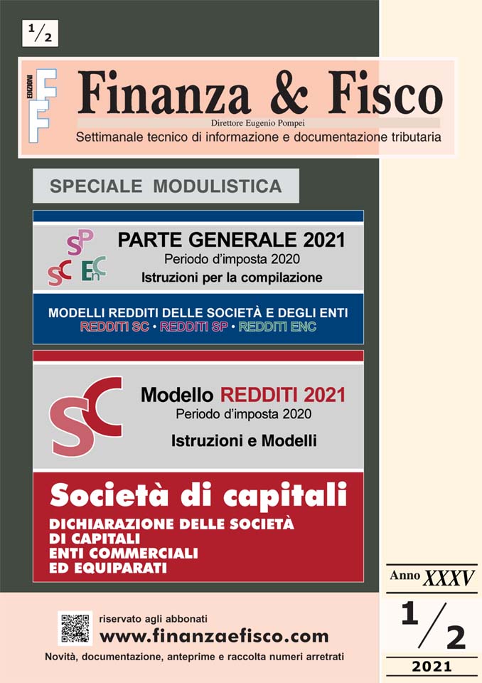 Finanza & Fisco n. 1/2 del 2021