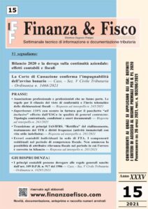 Finanza & Fisco n. 15 del 2021