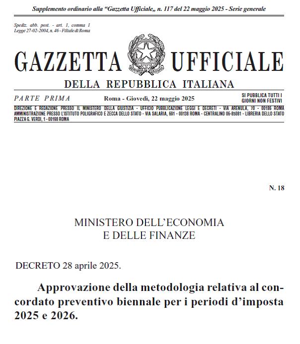Metodologia per l’elaborazione del concordato preventivo biennale