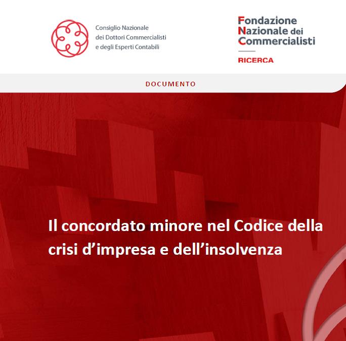 Concordato minore nel codice della crisi d’impresa e dell’insolvenza